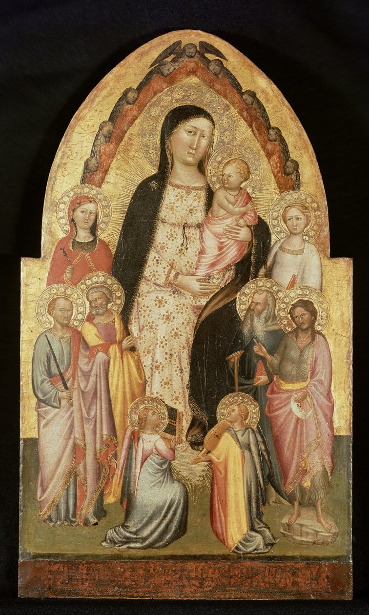 Madonna og barn på tronen af Master of St. Verdiana