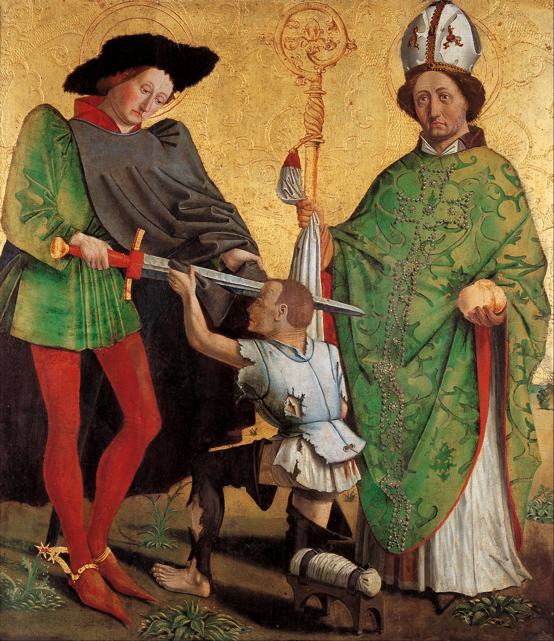 St. Martin of Tours og St. Nicholas of Bari af Master of Uttenheim