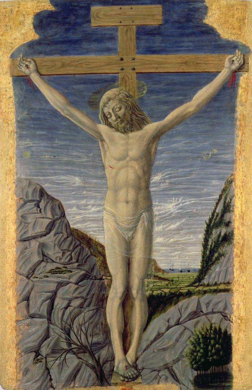 Korsfæstelse (tempera på panel) af Master of the Barberini Panels