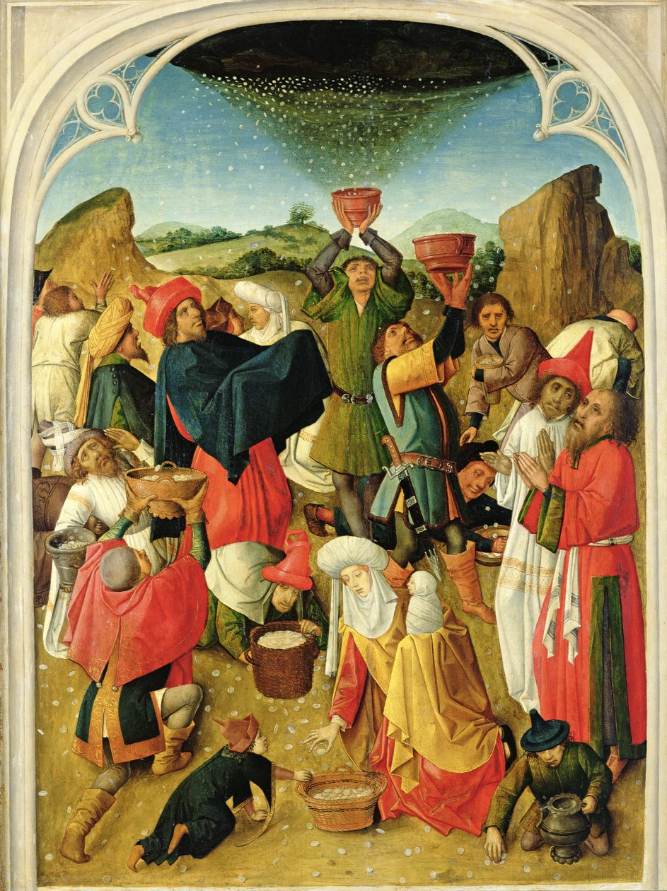 Indsamling af Manna af Master of the Gathering of the Manna