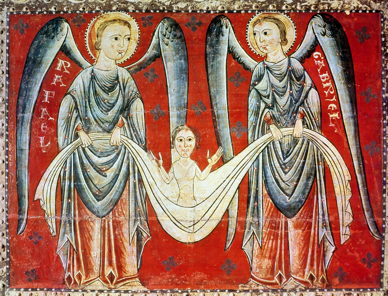 Sankt Gabriel og Sankt Rafael, ca. 1200 af Master of the Llusanes