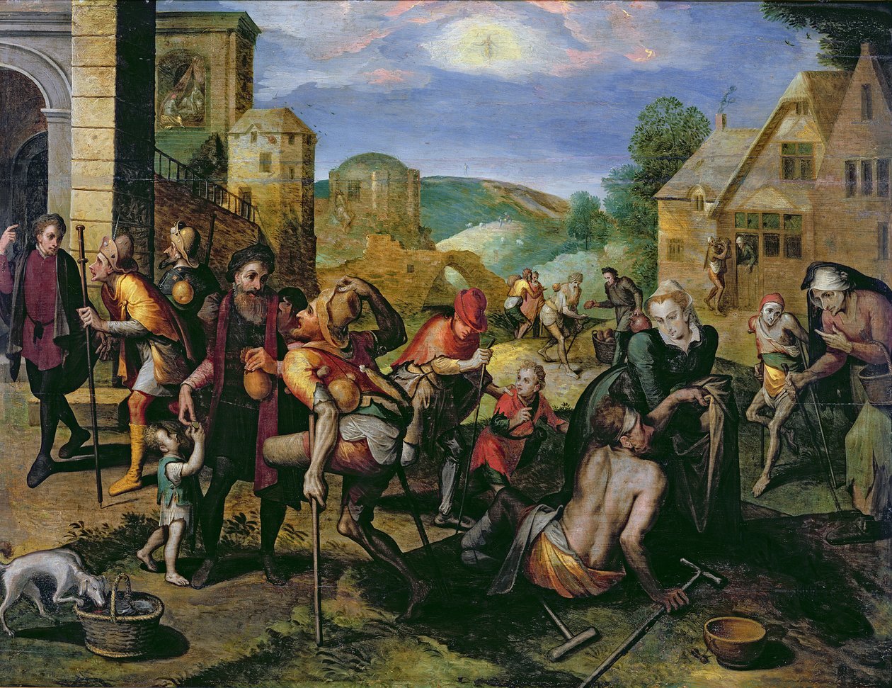 Barmhjertighedens gerninger af Master of the Prodigal Son