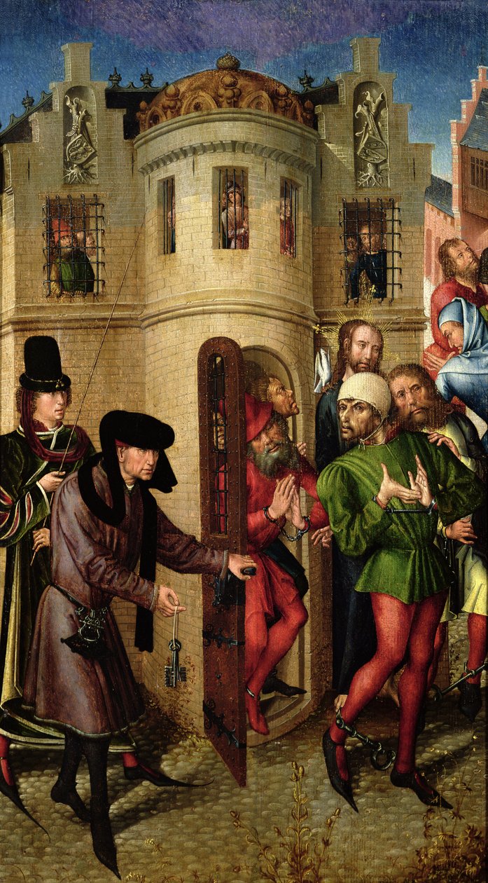 Fangernes udfrielse, c.1470 af Master of the View of St. Gudule