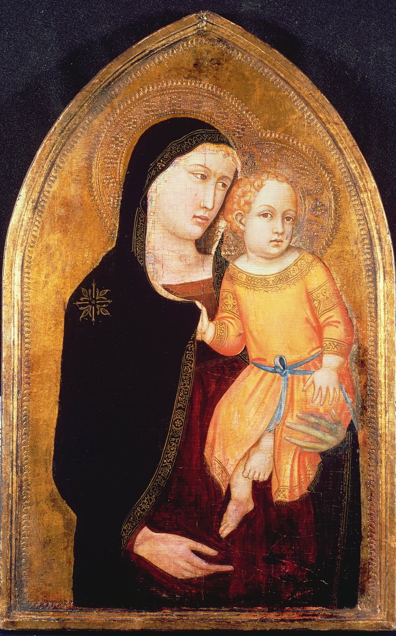 Madonna og barn af Master of the Virgin of Mercy