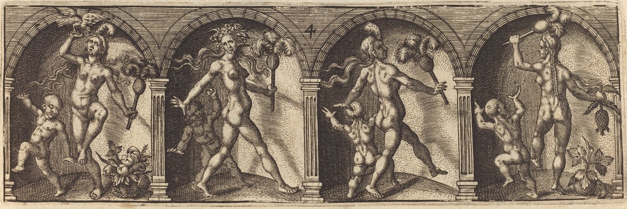 De forskellige tegninger og figurer IV af Master AD