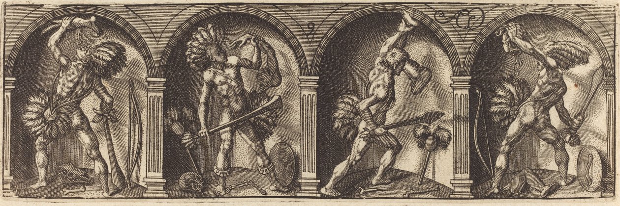 De forskellige tegninger og figurer IX af Master AD