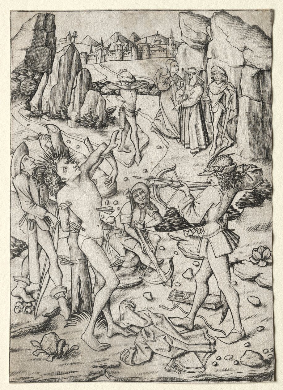 Sankt Sebastians martyrium af Master ES