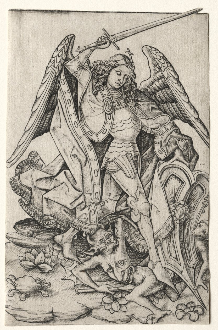 Sankt Michael, tredje kvartal 1400-tallet. af Master E. S.
