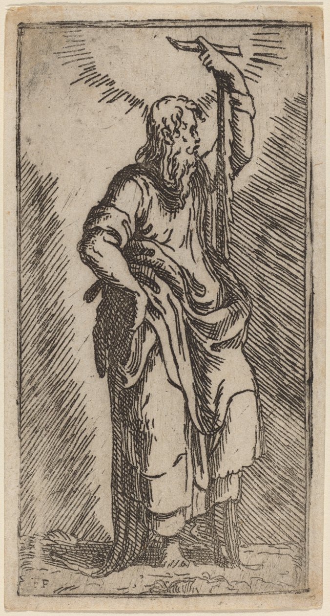 Sankt Simon af Master F.P. after Parmigianino