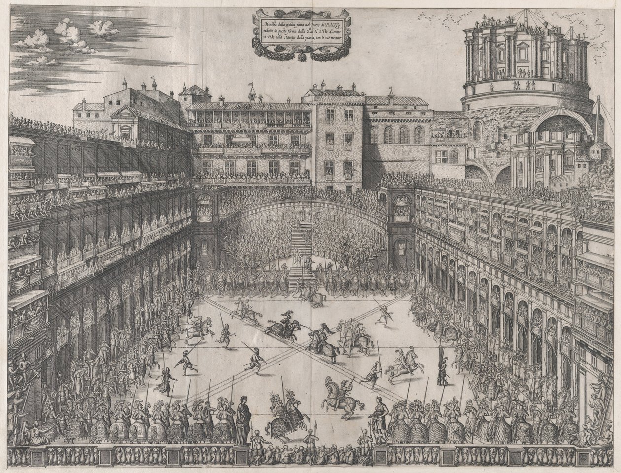 Mirror of Roman Magnificence: Vatikanets turnering, 1565., 1565. af Master HCB