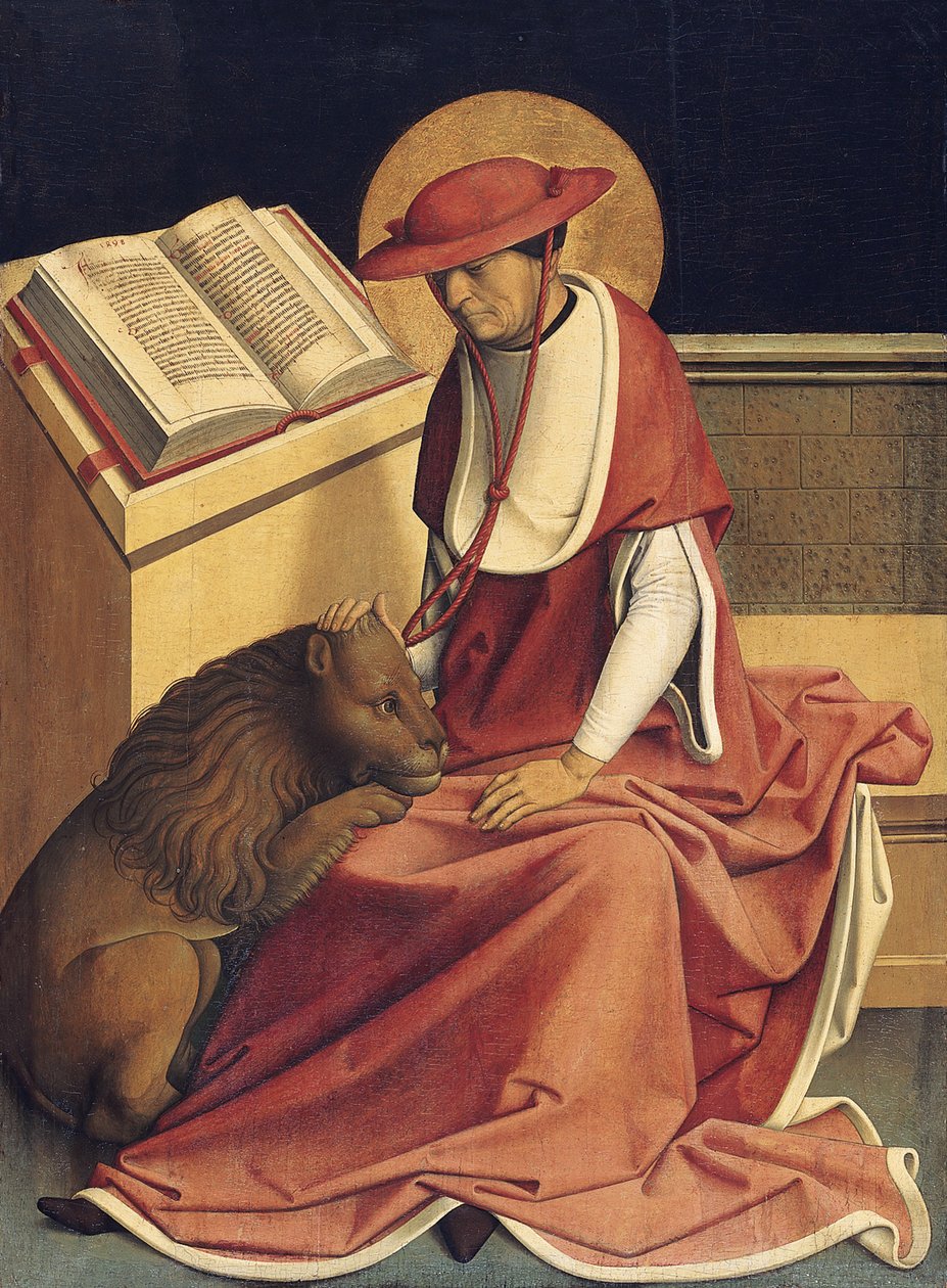 Sankt Hieronymus som kardinal af Master of Grossgmain
