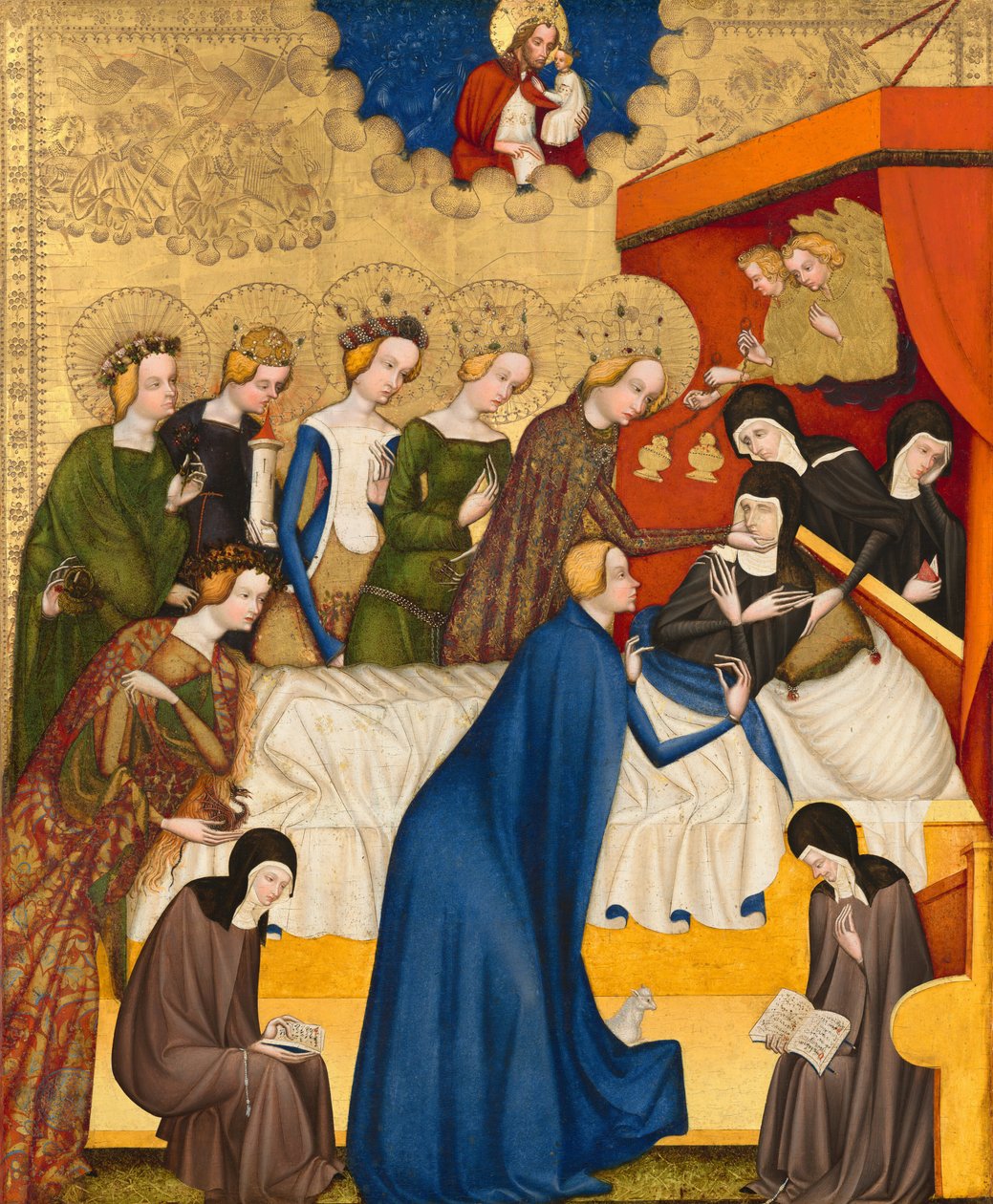 Sankt Clares død af Master of Heiligenkreuz