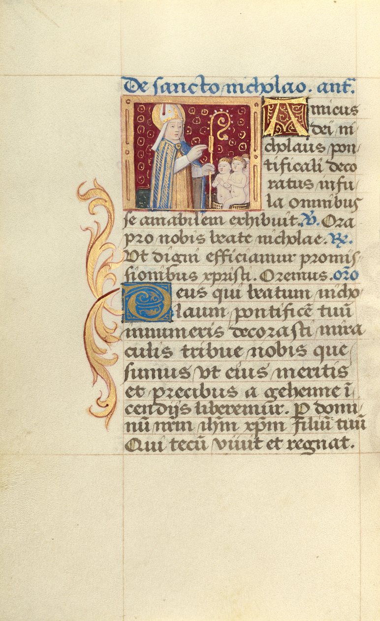 Sankt Nikolaus af Master of Jacques de Besançon