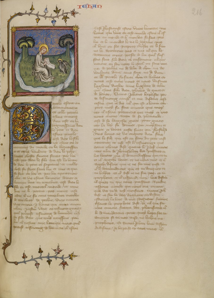 Sankt Johannes på Patmos af Master of Jean de Mandeville