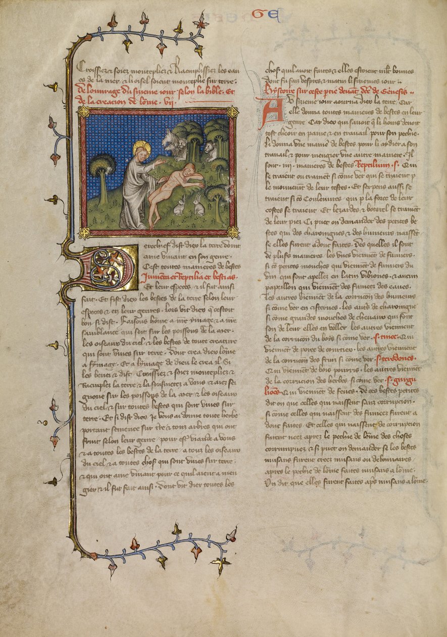 Skabelsen af Adam af Master of Jean de Mandeville