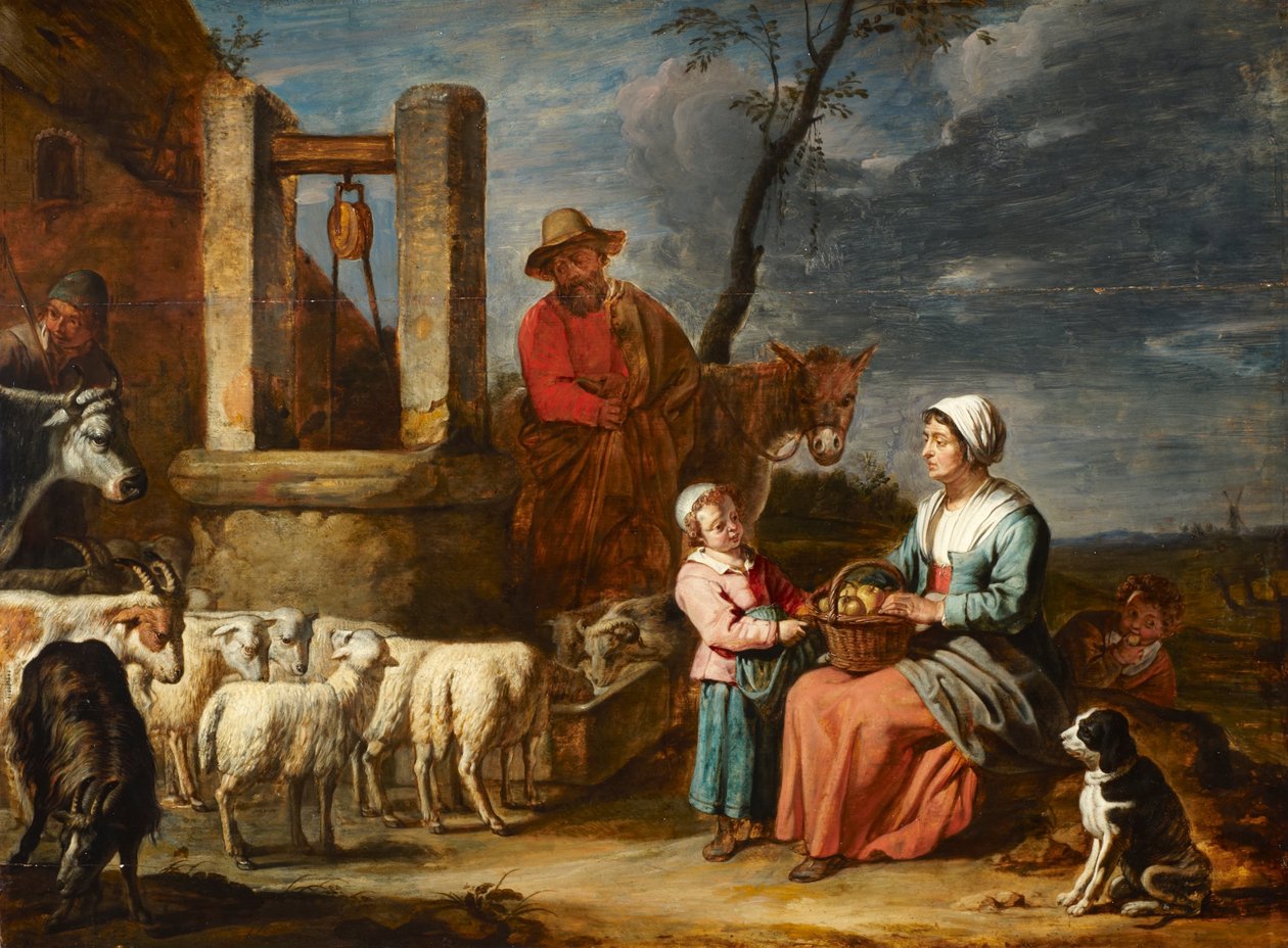 Bondefamilie ved en brønd af Master of the Béguins