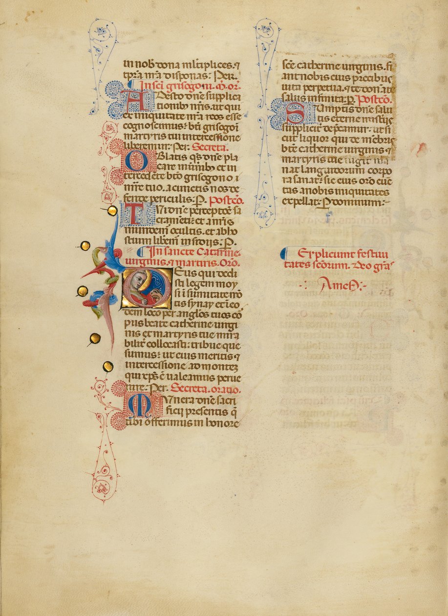 Indledende D: Sankt Katharina af Master of the Brussels Initials