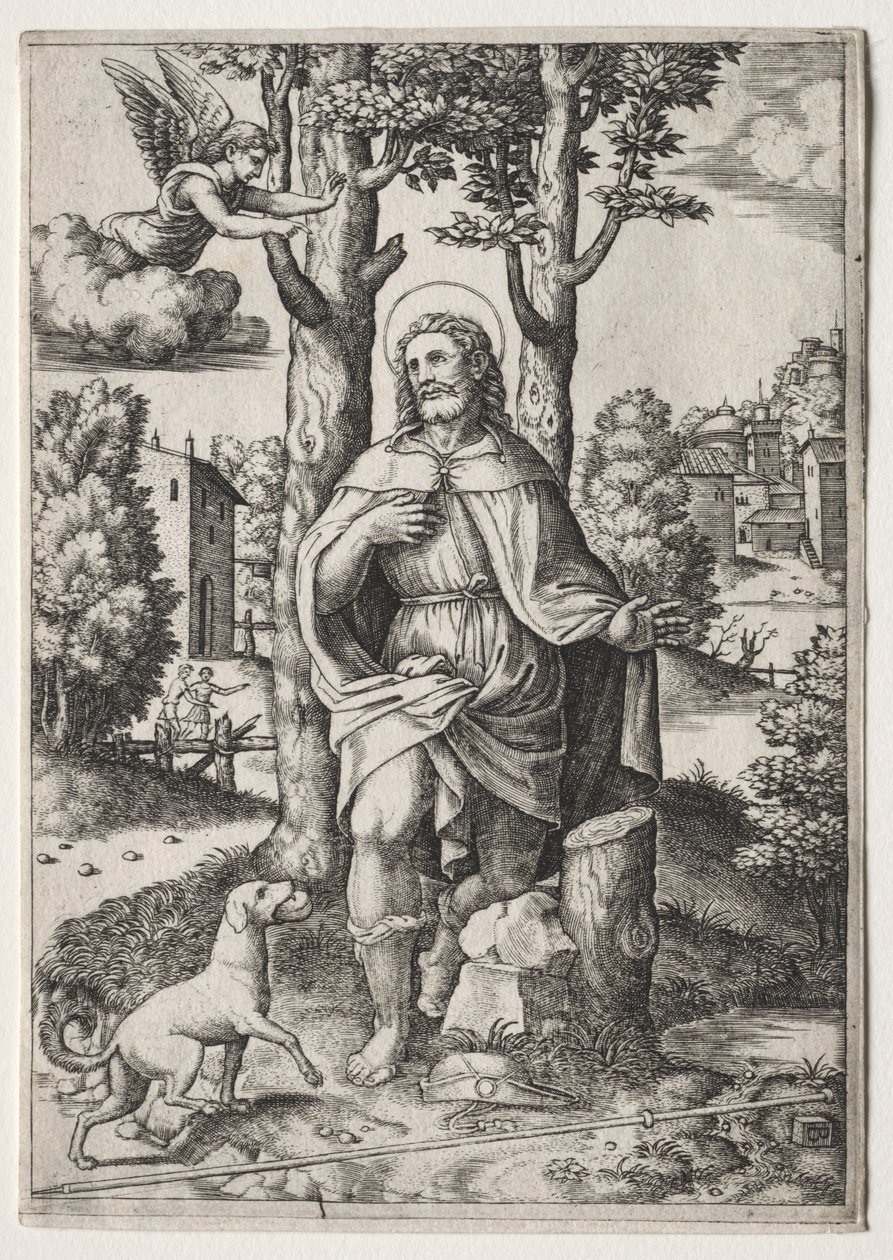 Saint-Roch af Master of the Die