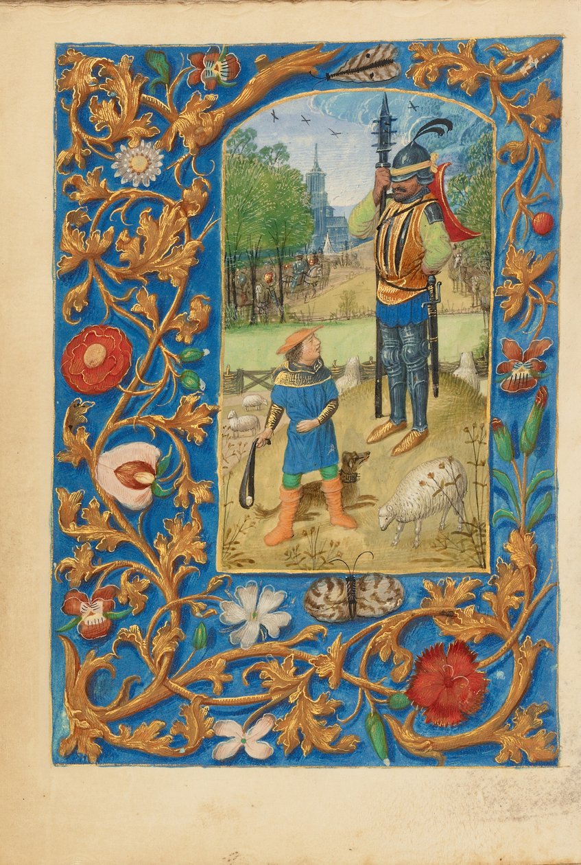 David og Goliat af Master of the Dresden Prayer Book
