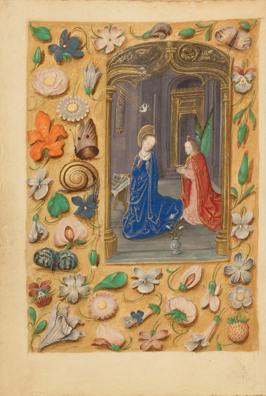 Bebudelsen af Master of the Dresden Prayer Book