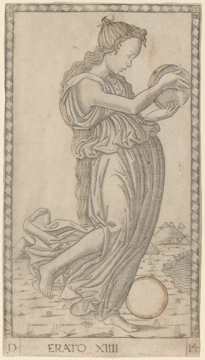 Erato af Master of the E Series Tarocchi