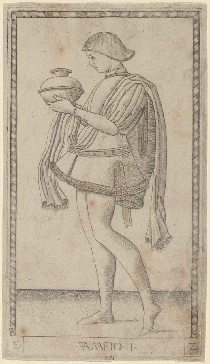 Fameio (tjener) af Master of the E Series Tarocchi