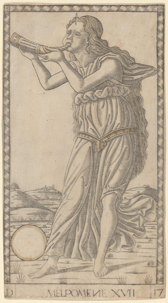 Melpomene af Master of the E Series Tarocchi