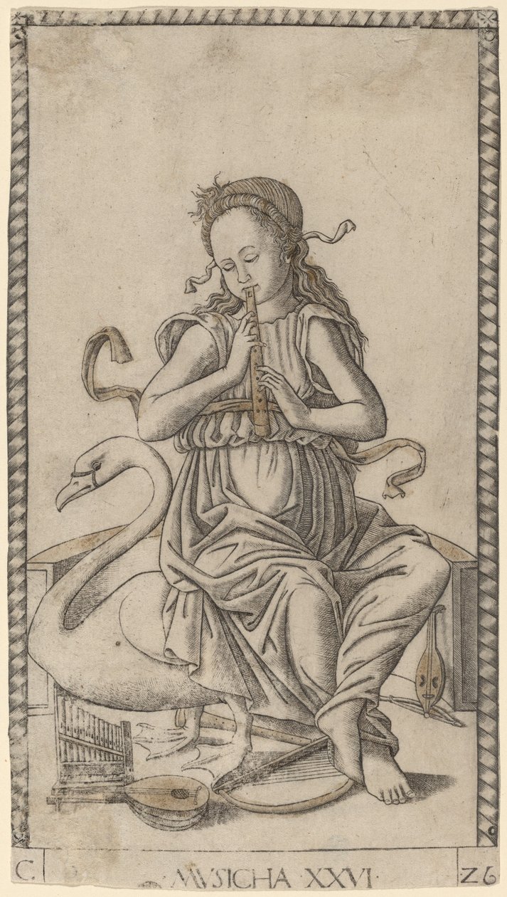 Musica (musik) af Master of the E Series Tarocchi