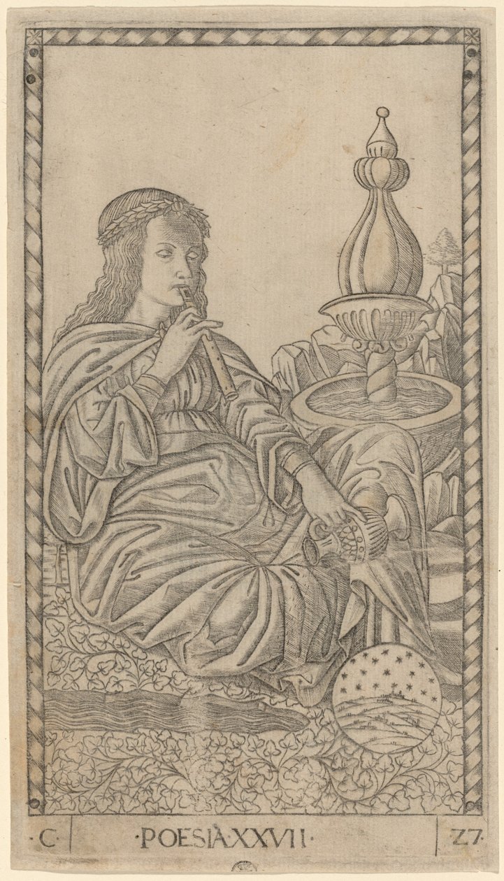 Poesia (poesi) af Master of the E Series Tarocchi
