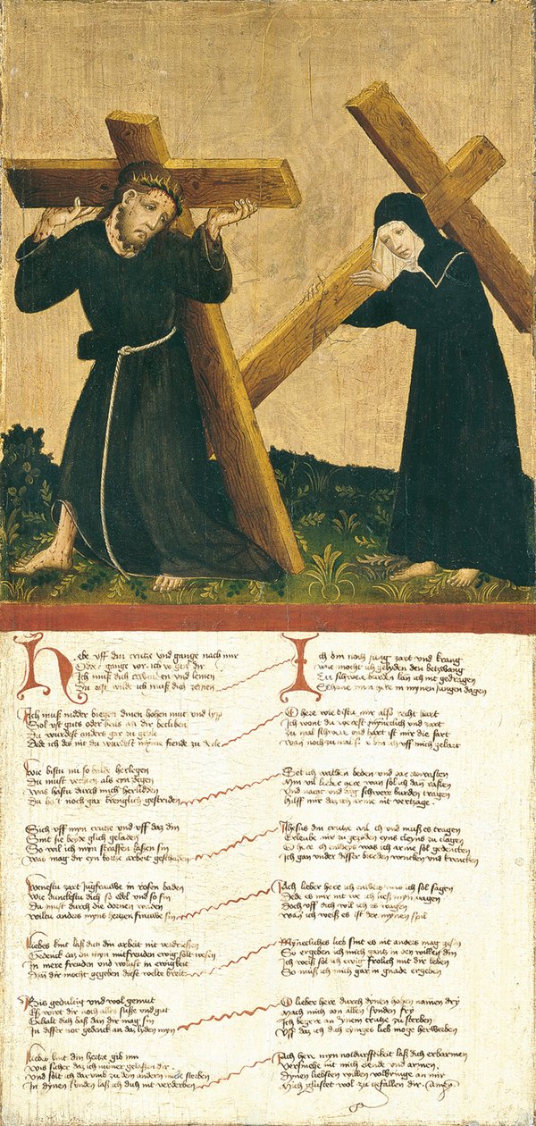 Kristus bærer korset af Master of the Middle Rhine