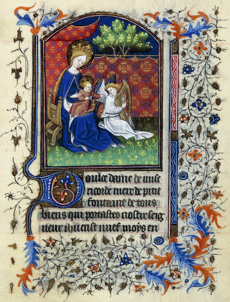Kronet jomfru, c.1430-1440 af Master of the Munich Golden Legend
