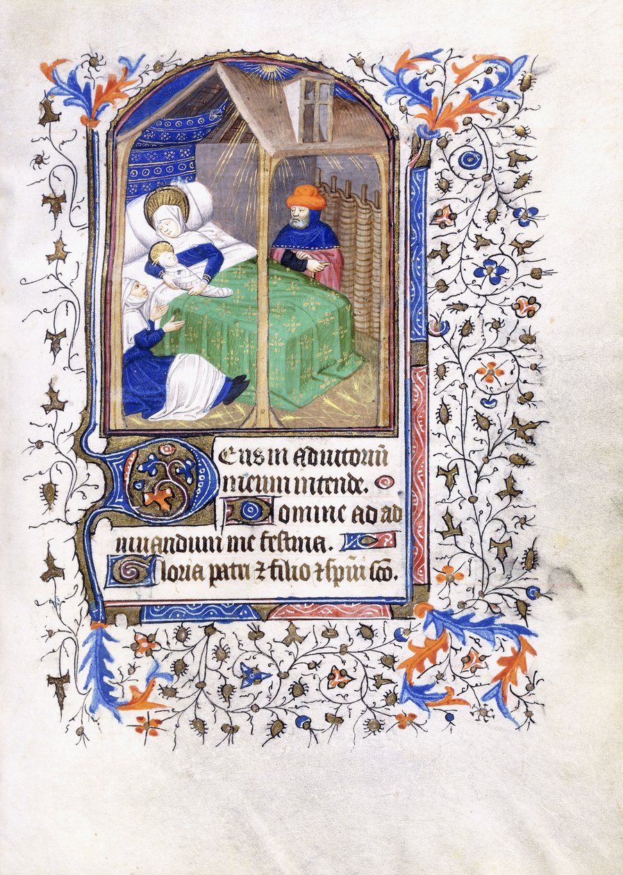 Fødsel, ca. 1430-1440 af Master of the Munich Golden Legend