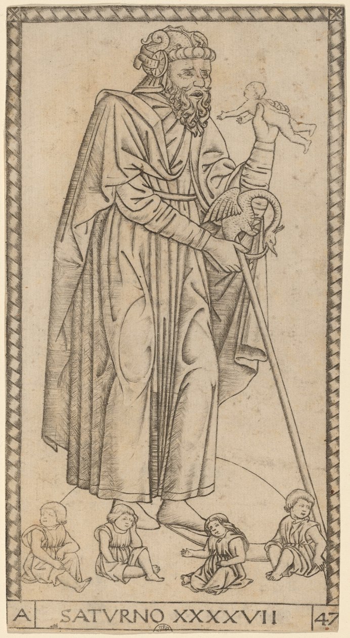 Saturno (Saturn) af Master of the S Series Tarocchi
