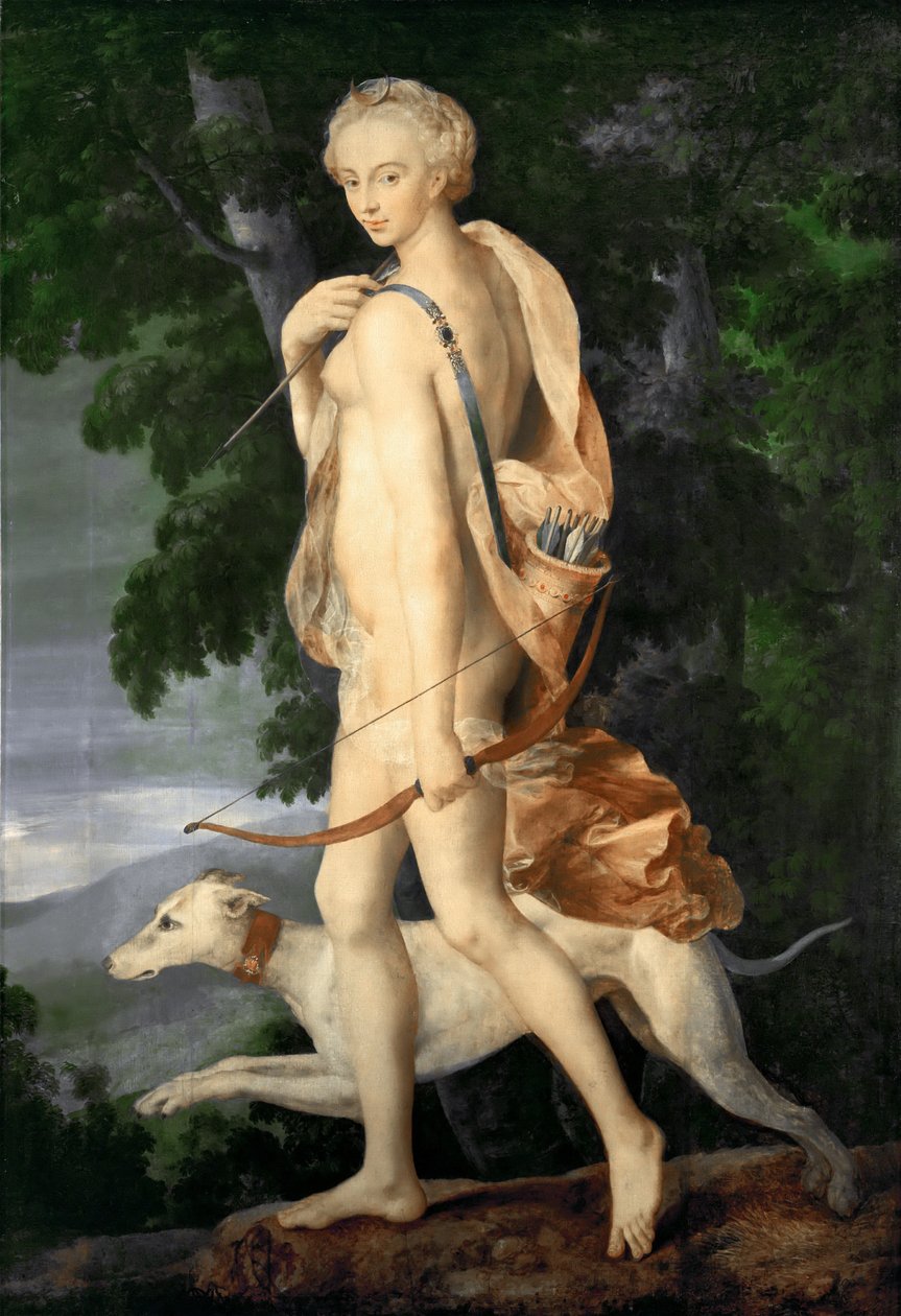 Jægerinden Diana af Master of the School of Fontainebleau