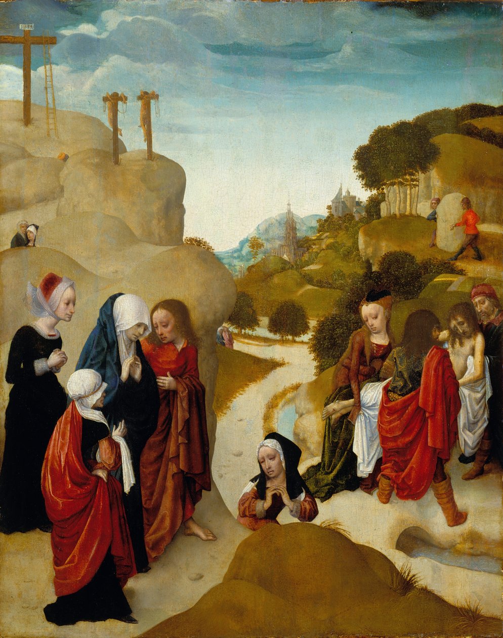 Kristi gravlæggelse af Master of the Virgo Inter Virgines