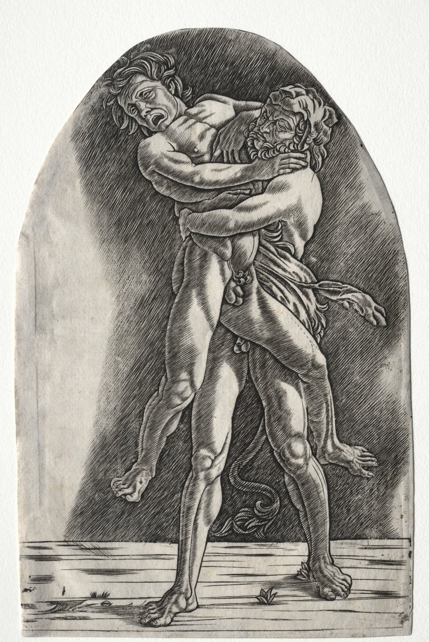 Hercules og Antaeus af Master of the Year 1515