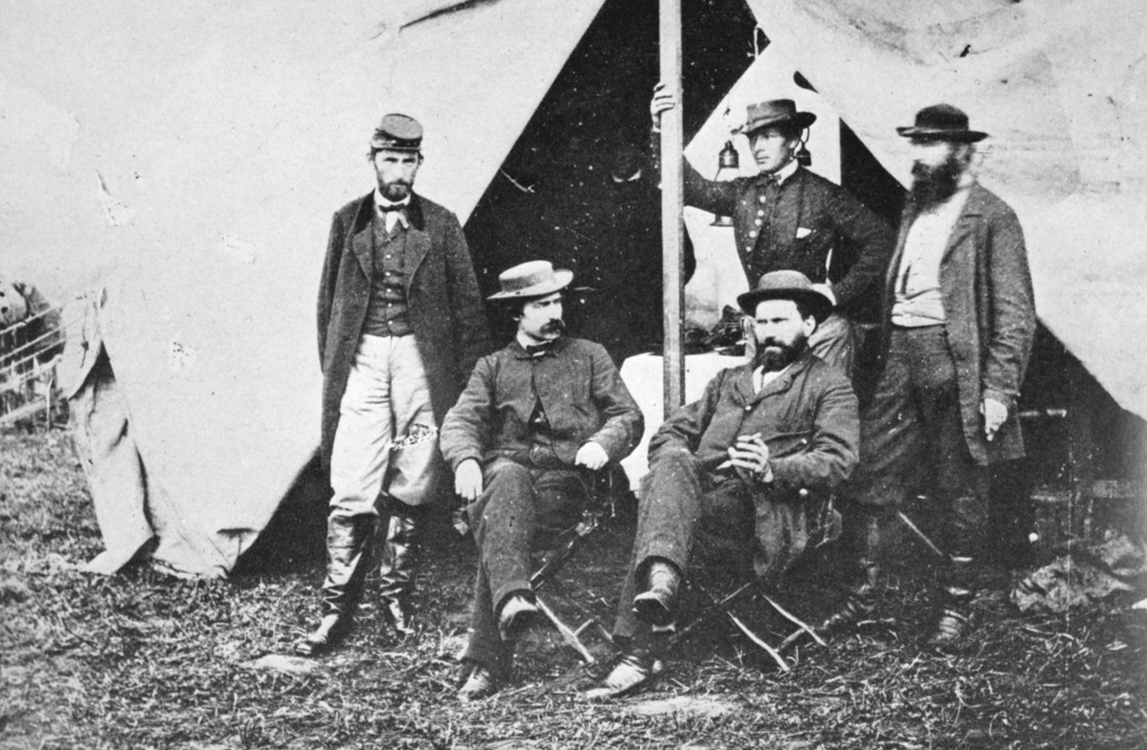 Allan Pinkerton ved Antietam efter slaget, 1862 af Mathew B. Brady