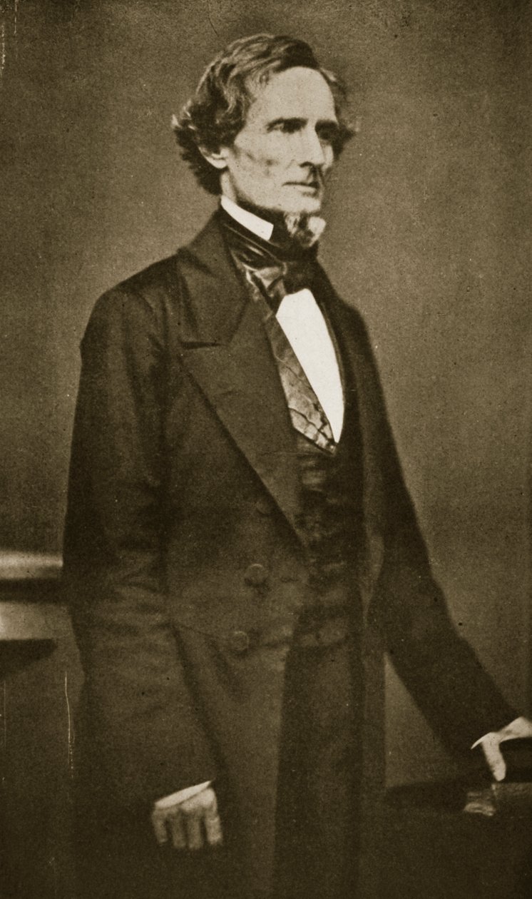 Jefferson Davis, præsident for det sydlige konføderation, 1859-60 af Mathew B. Brady