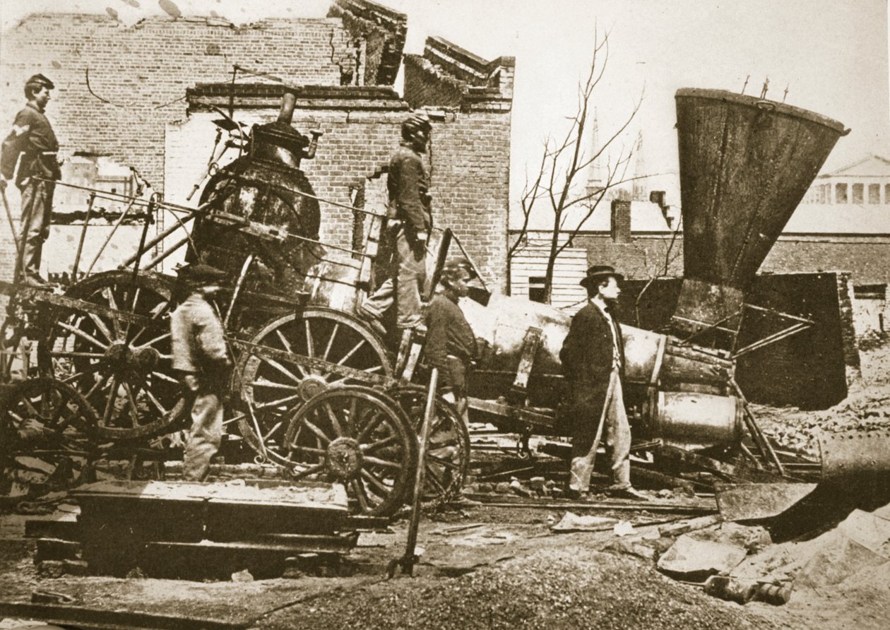 Ruiner i Richmond, Virginia, 1865 af Mathew B. Brady