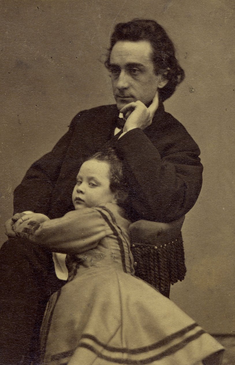 Edwin Booth og hans datter Edwina af Mathew B. Brady