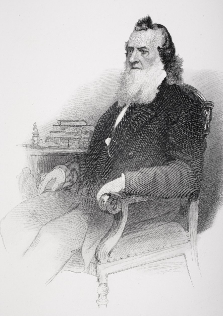 Portræt af Gideon Welles (1802-78) af Mathew B. Brady