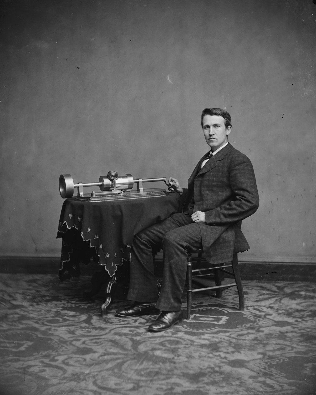 Thomas Edison, ca.1877-8 af Mathew B. Brady