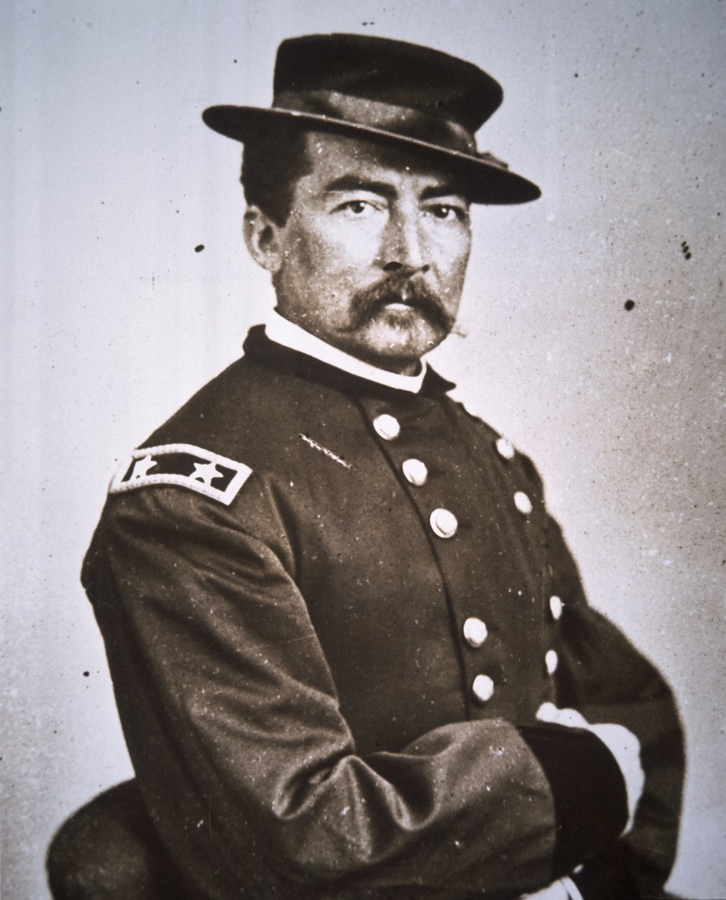 General Philip H. Sheridan (1831-88) (s/hvid foto) af Mathew Brady