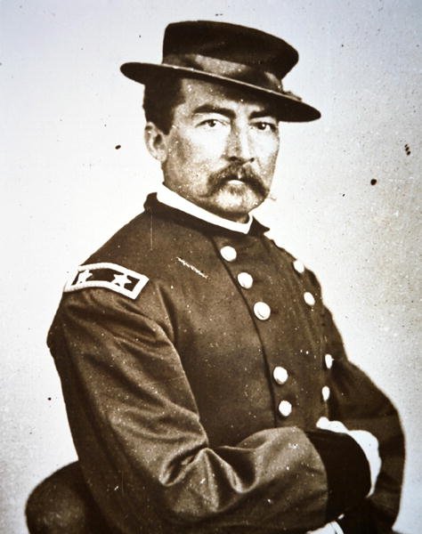 General Philip H. Sheridan (1831-88) (s/h foto) af Mathew Brady