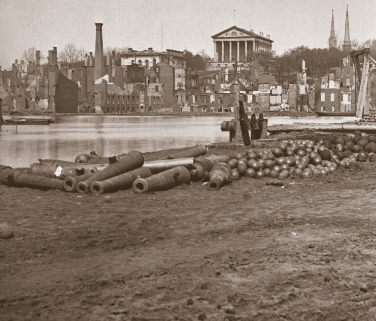 Ruinerne af Richmond, Virginia (s/h foto) af Mathew Brady