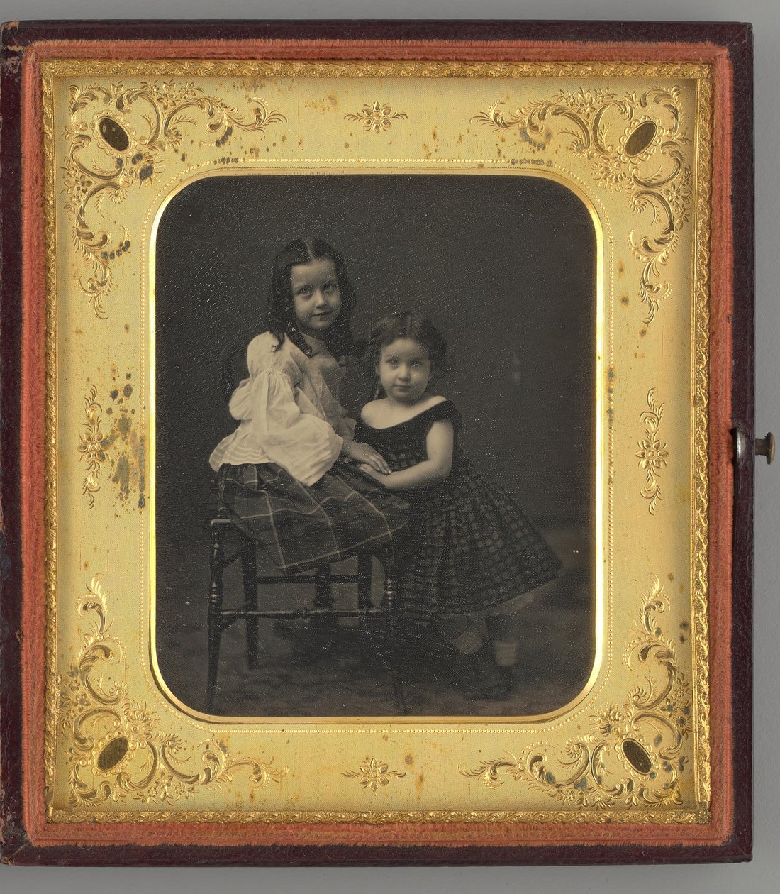 Uden titel portræt af to piger, 1861. af Mathew Brady