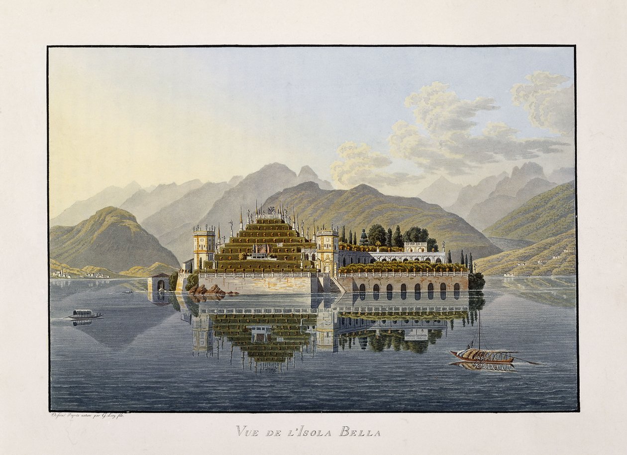 Udsigt over Isola Bella, 1811-1819 af Mathias Gabriel Lory