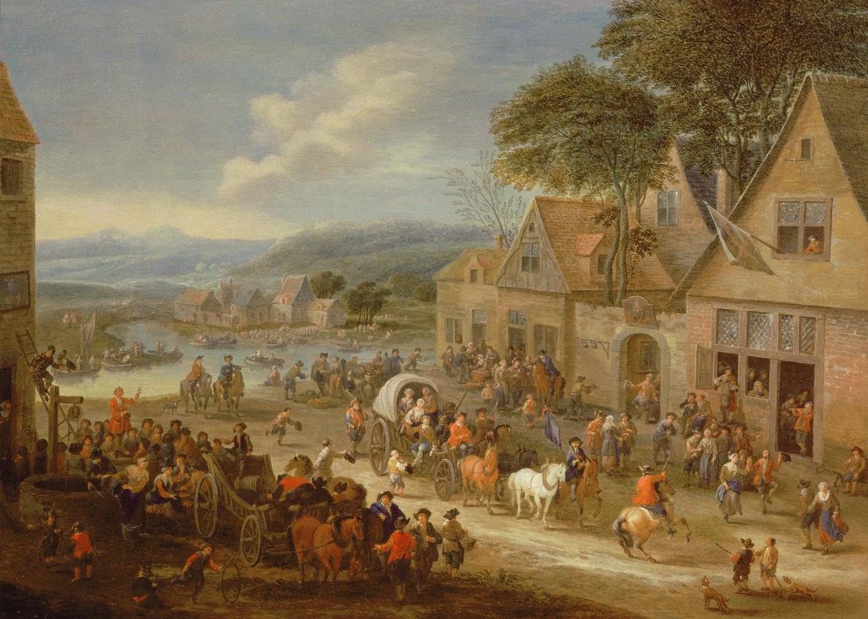 En landsbymesse af Mathys Schoevaerdts