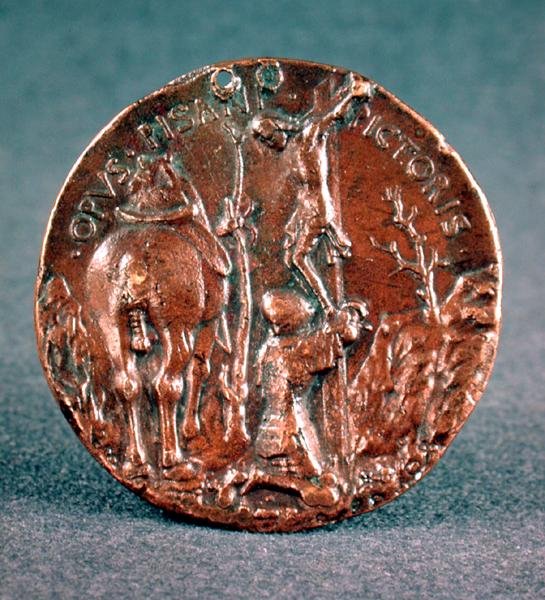 Medalje (bagside) af Sigismondo Pandolfo Malatesta (1417-68), skildrer korsfæstelsen, 1446 (for forsiden se 165742) af Matteo di Andrea de Pasti