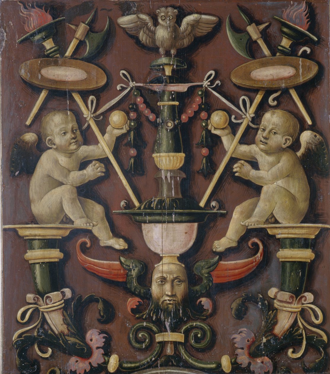 Motiv med Putti (tempera på nåletræ) af Matteo di Giuliano di Lorenzo Balducci